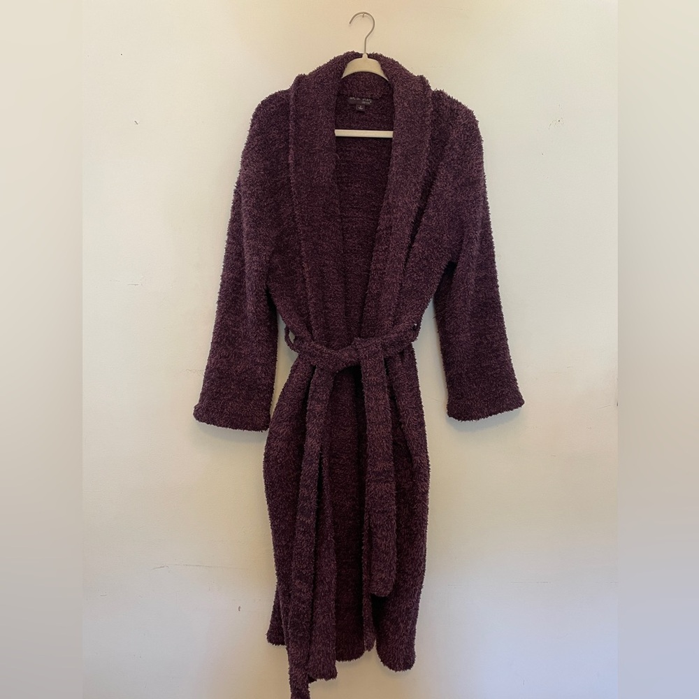 Plush Purple Robe With Pockets